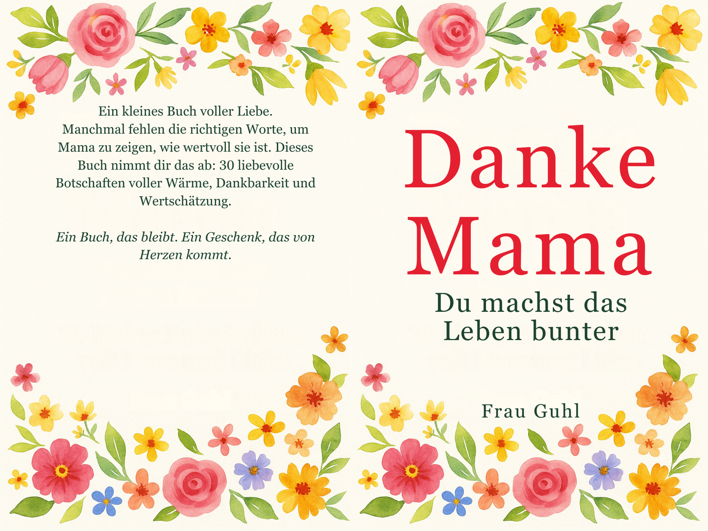 Danke, Mama - Du machst das Leben bunter - PDF Sofort Download