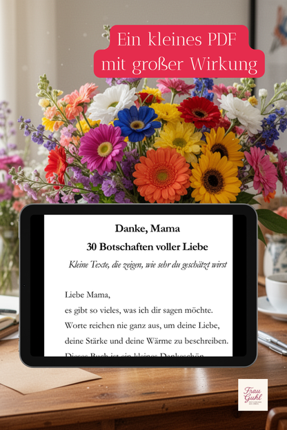 Danke, Mama - 30 Botschaften voller Liebe - PDF Sofort Download