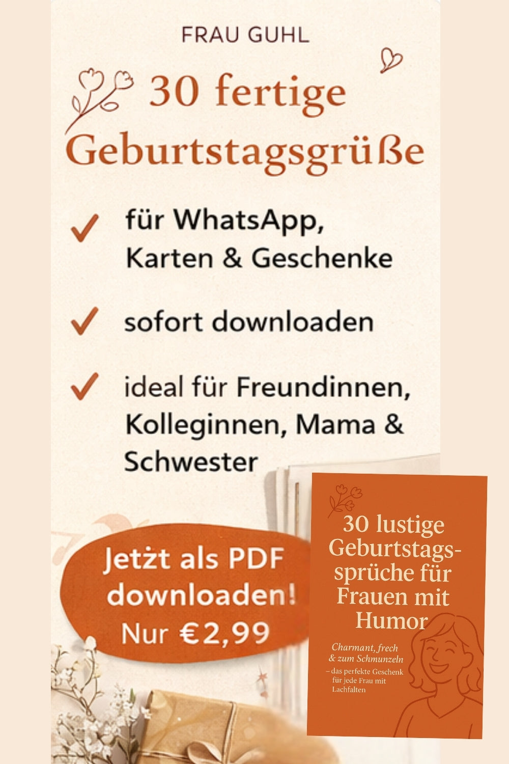 30 lustige Geburtstagssprüche für Frauen - für WhatsApp & Karten PDF