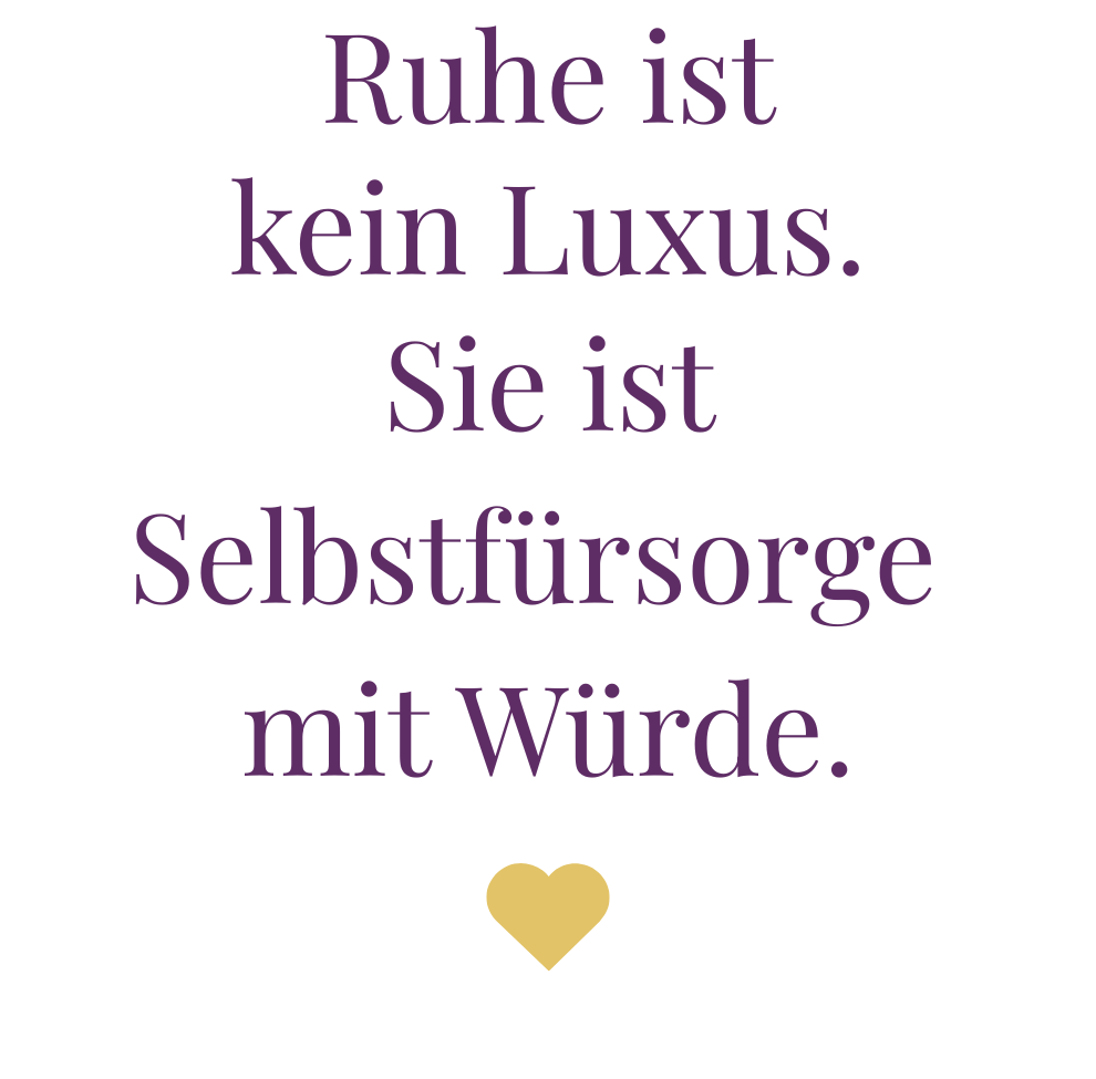 Tasse „Ruhe ist kein Luxus“ - Selbstfürsorge mit Stil
