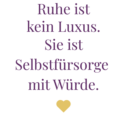 Tasse „Ruhe ist kein Luxus“ - Selbstfürsorge mit Stil